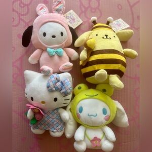 Hello Kitty and Friends Easter plush set. NEW